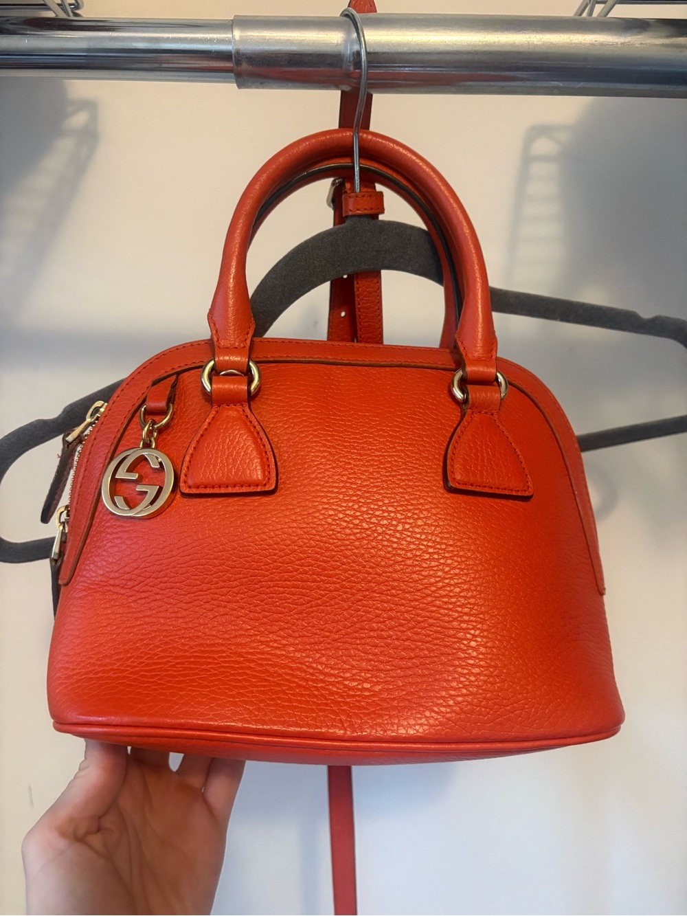 Gucci GG Charm Dome Satchel - vintage Gucci mini bag - authenticated - Picture 6 of 17